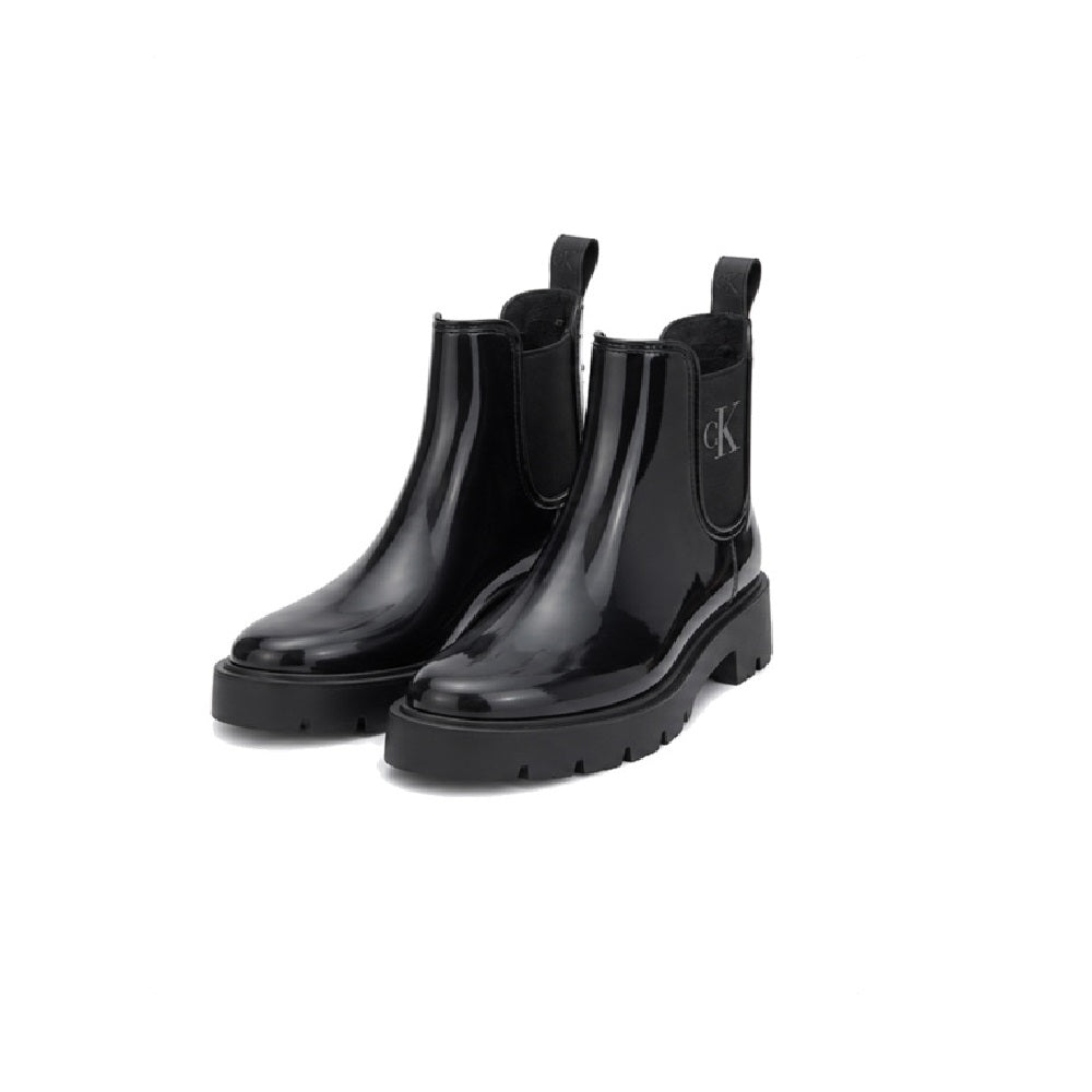 Calvin Klein Wende Lug-Sole Rain Boots in Dark Charcoal/Black