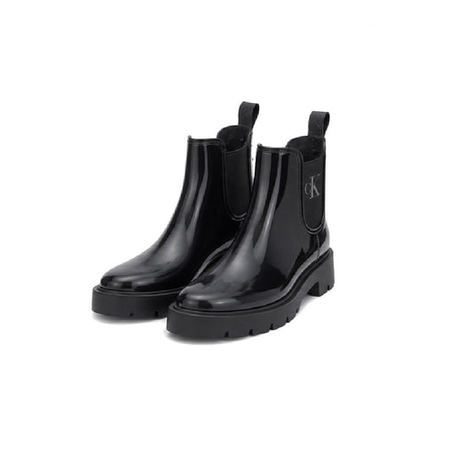 Calvin Klein Wende Lug-Sole Rain Boots in Dark Charcoal/Black