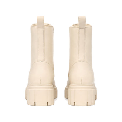 American Eagle Lace-Up Combat Boots in Cream