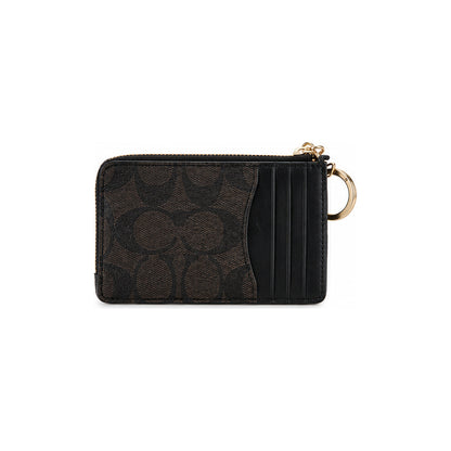 Coach Mini Skinny Id Case In Signature Canvas