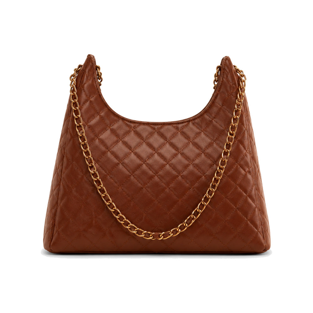 JW PEI Vivian Multi-Pocket Chain Hobo Bag in Brown