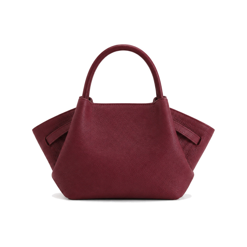 JW PEI Hana Mini Faux Suede Tote Bag in Burgundy