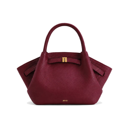 JW PEI Hana Mini Faux Suede Tote Bag in Burgundy