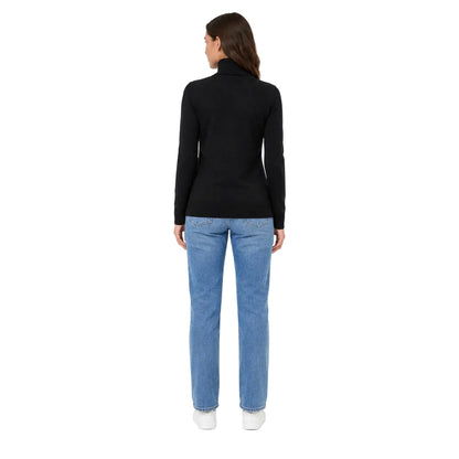 Tommy Hilfiger Crest Logo Turtleneck Sweater In Black