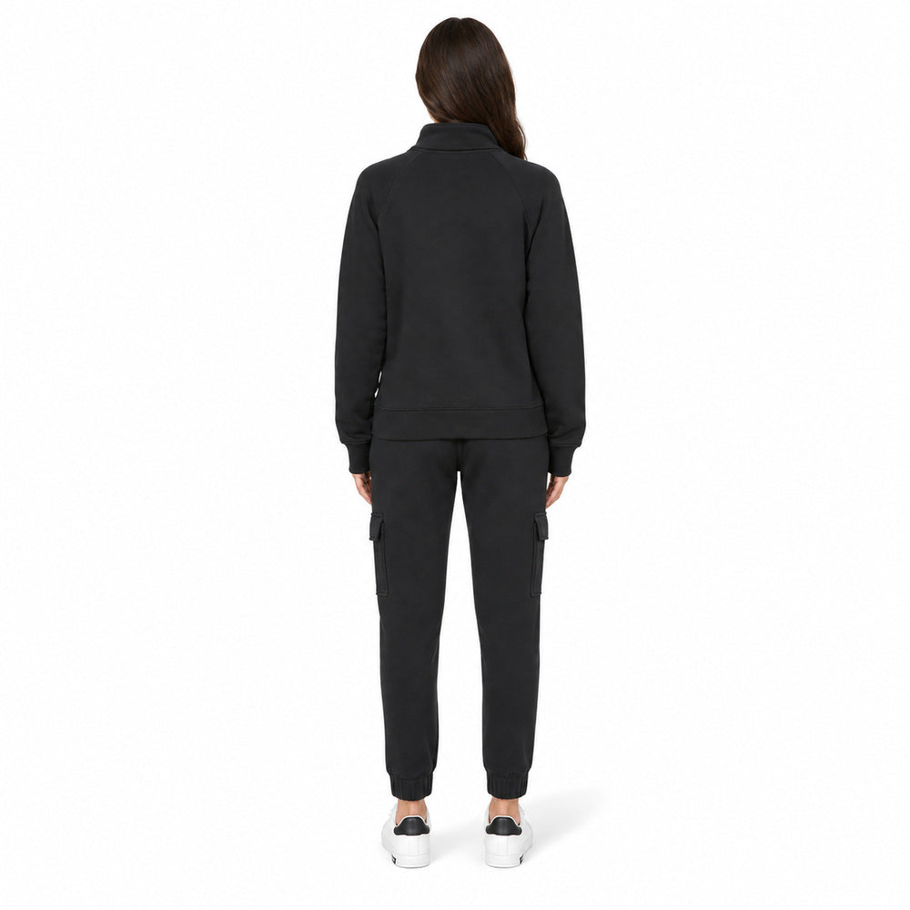 DKNY Quarter-Zip Sweatshirt And Cargo Jogger Set In Black