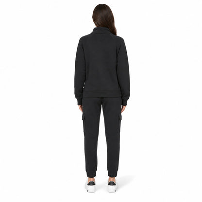 DKNY Quarter-Zip Sweatshirt And Cargo Jogger Set In Black