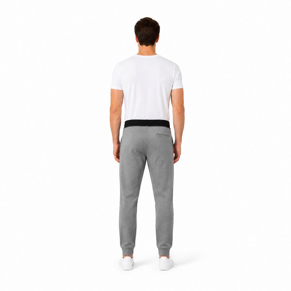 Karl Lagerfeld Herringbone-Patterned Joggers in Grey