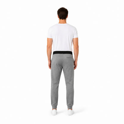 Karl Lagerfeld Herringbone-Patterned Joggers in Grey