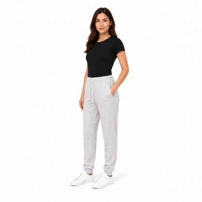 DKNY Drawstring Sweatpants in Light Grey Heather