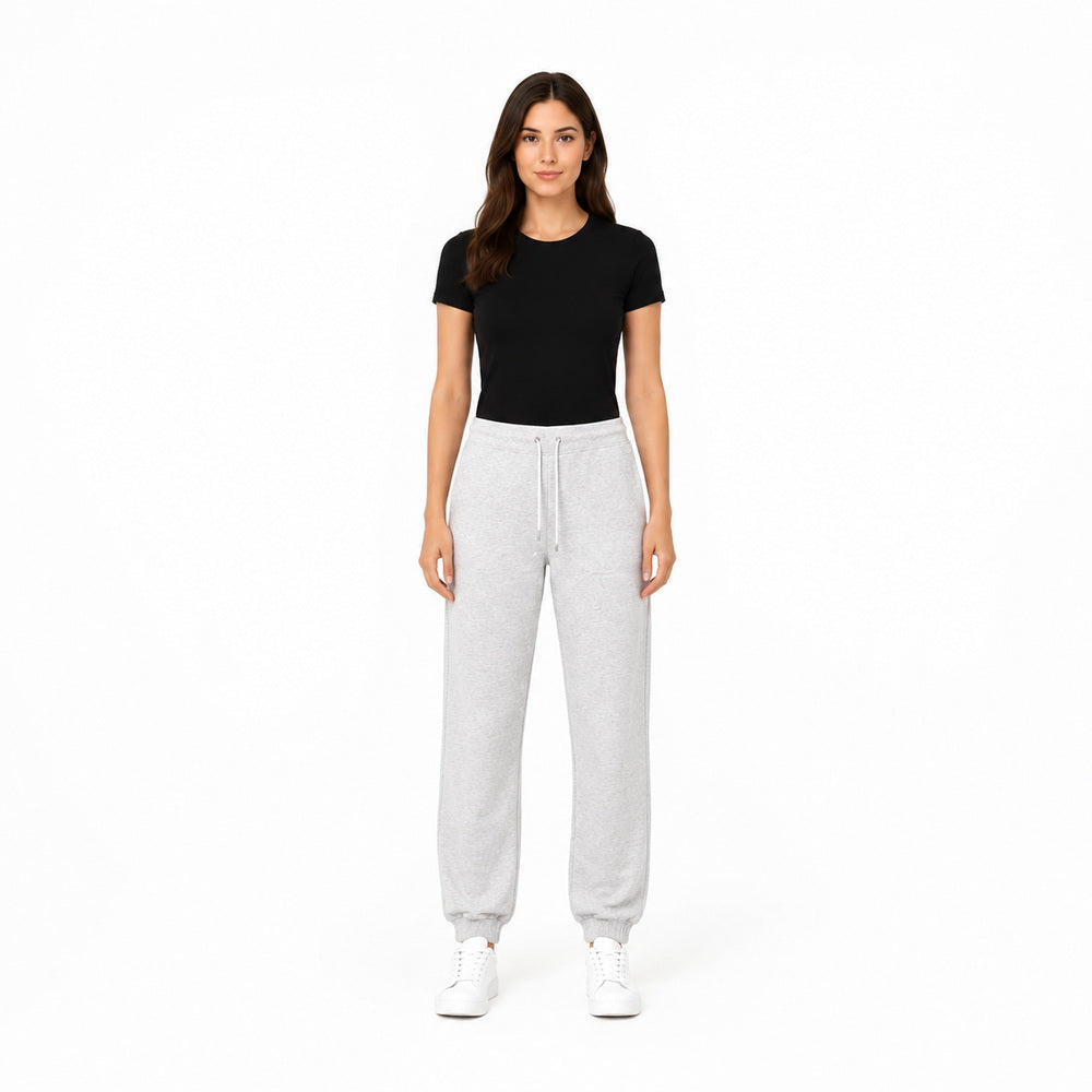 DKNY Drawstring Sweatpants in Light Grey Heather