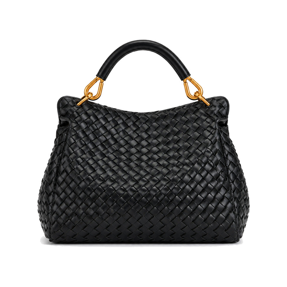 JW PEI Lucia Woven Classic Top Handbag in Black