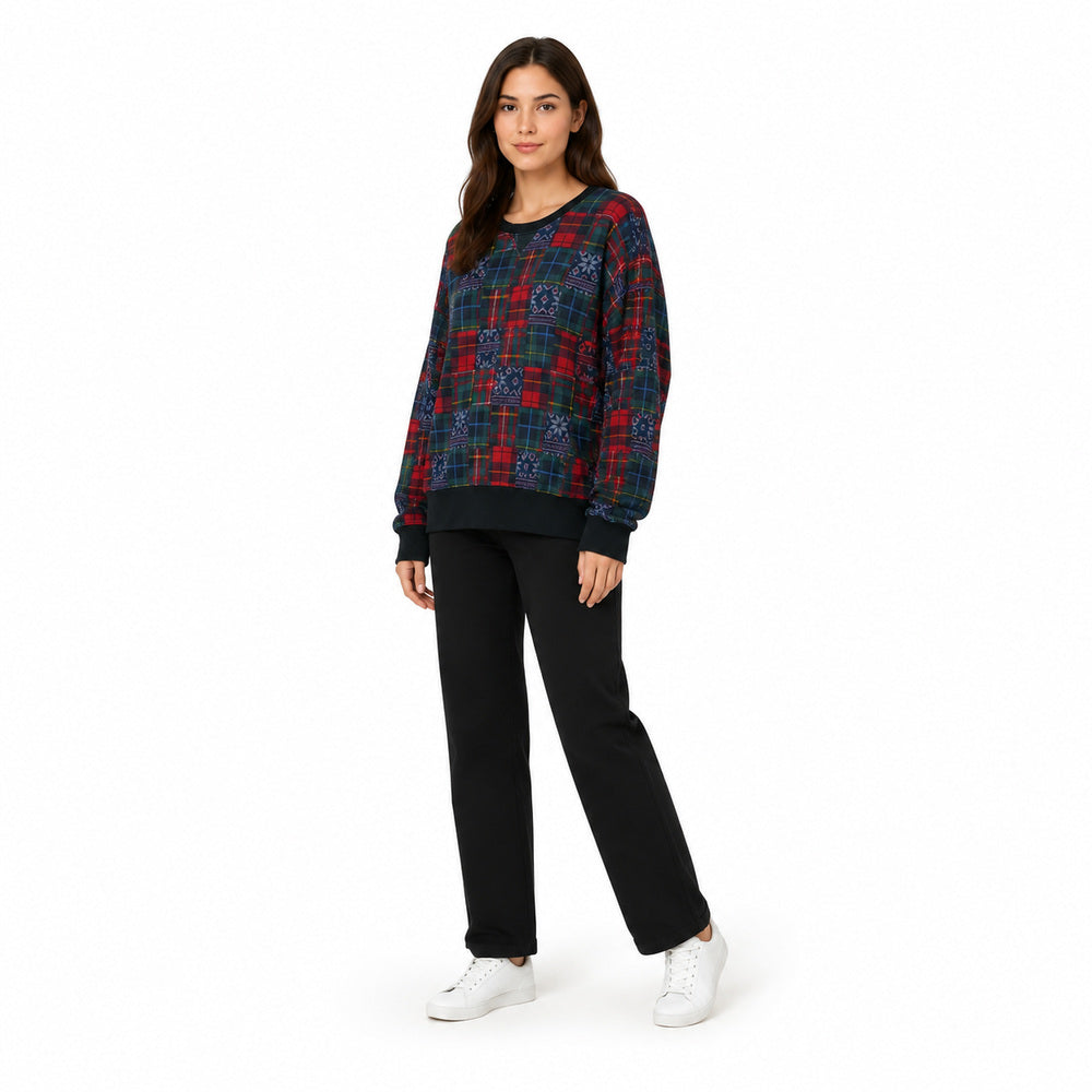 Polo Ralph Lauren Tartan Patchwork Crewneck Sweatshirt