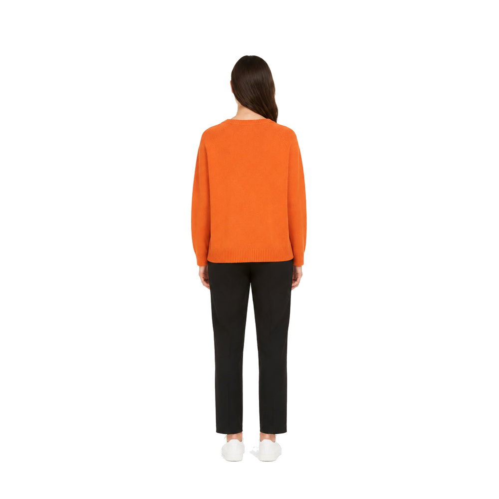 Max Mara Knit Sweater in Vibrant Orange