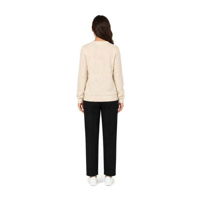 Michael Kors Knit V-Neck Sweater in Cream
