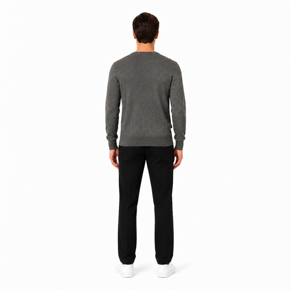 Polo Golf Ralph Lauren Crewneck Wool Sweater in Dark Grey