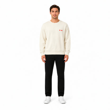 Pull&Bear Crewneck Sweatshirt in Off-White