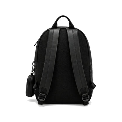 MLB Los Angeles Dodgers LA Logo PU Leather Backpack With Mini Pouch In Black