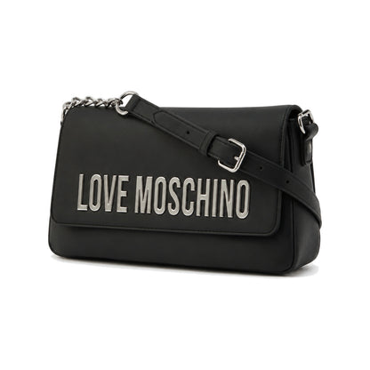 Love Moschino Logo Shoulder Bag in Black