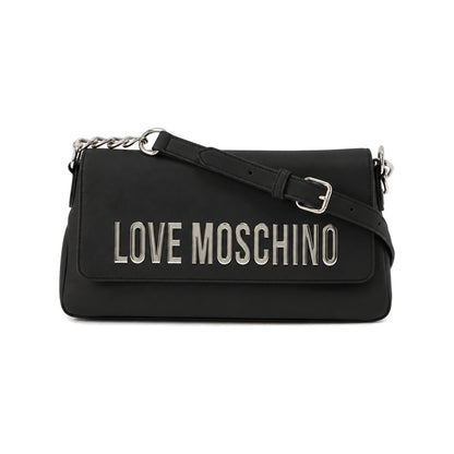 Love Moschino Logo Shoulder Bag in Black
