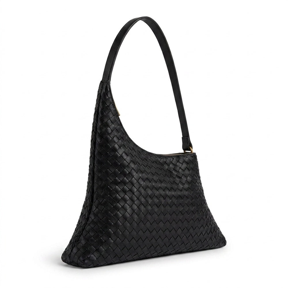 JW PEI Lyra Woven Shoulder Bag In Black