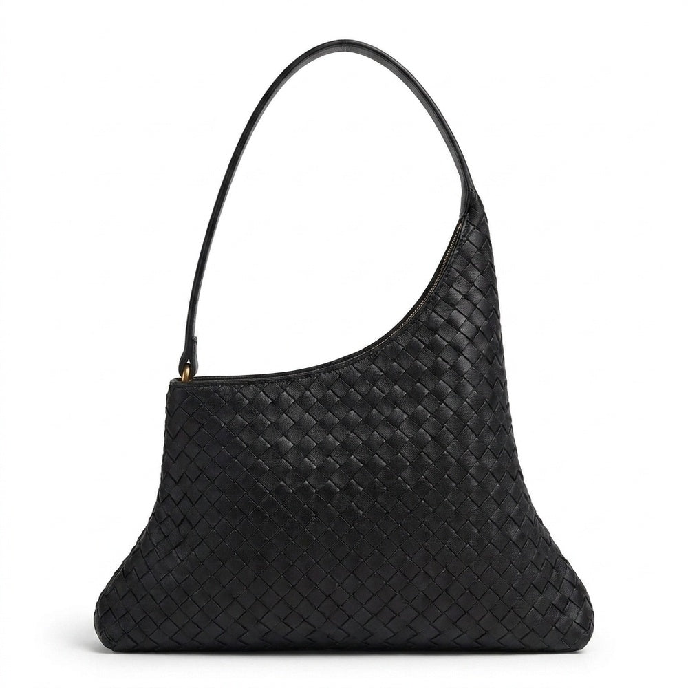 JW PEI Lyra Woven Shoulder Bag In Black