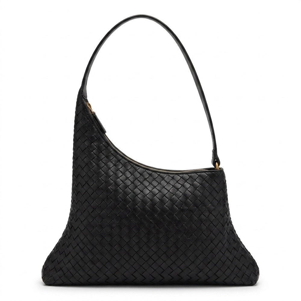 JW PEI Lyra Woven Shoulder Bag In Black