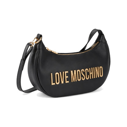 Love Moschino Crescent Shoulder Bag in Black