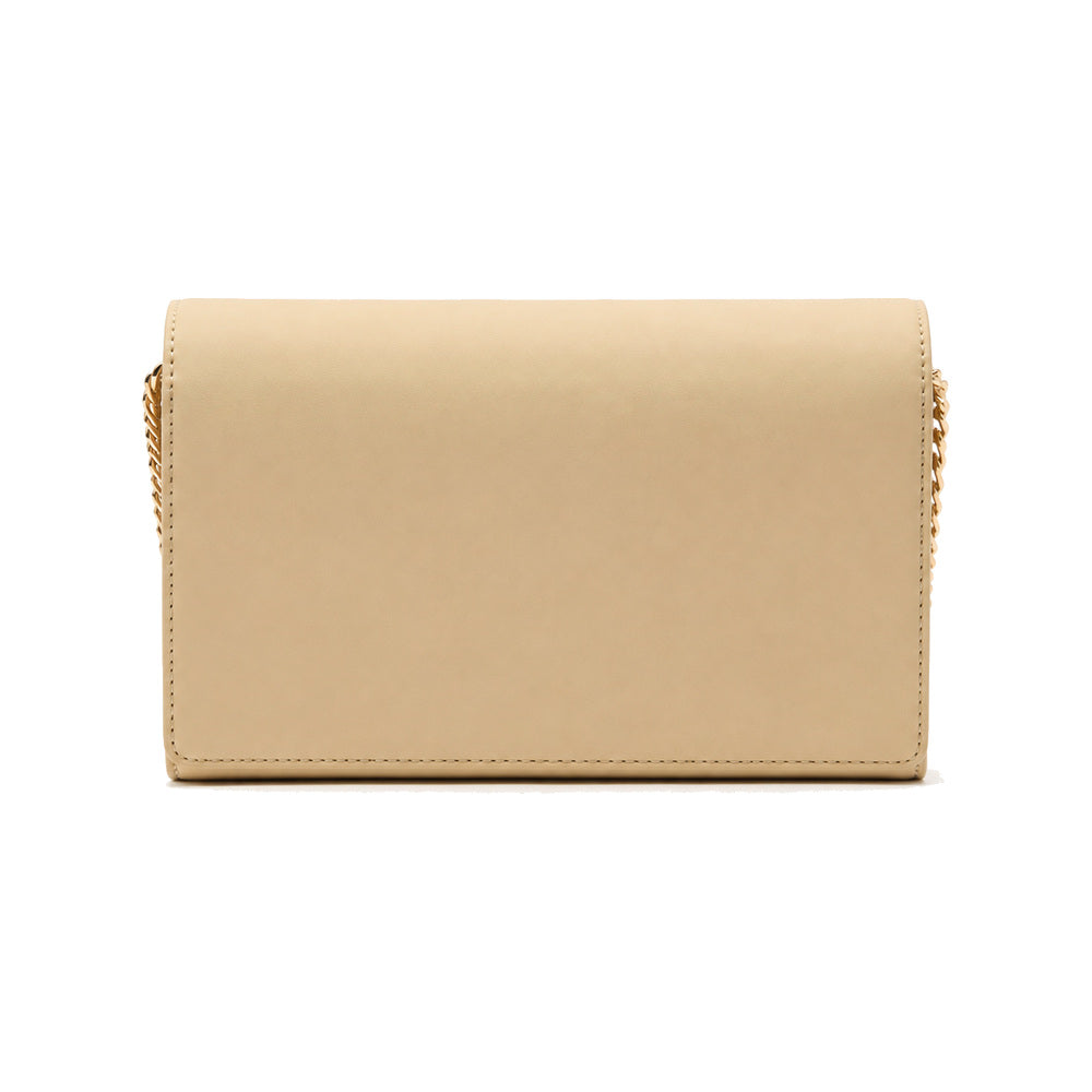Love Moschino Logo Chain Crossbody Bag in Beige