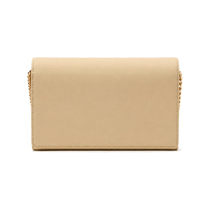 Love Moschino Logo Chain Crossbody Bag in Beige