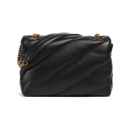 PINKO Large Love Bag Puff Maxi Quilt Jewel in Black