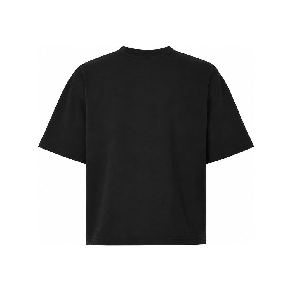 AllSaints Tierra Oversized Crew Neck t-Shirt in Jet Black