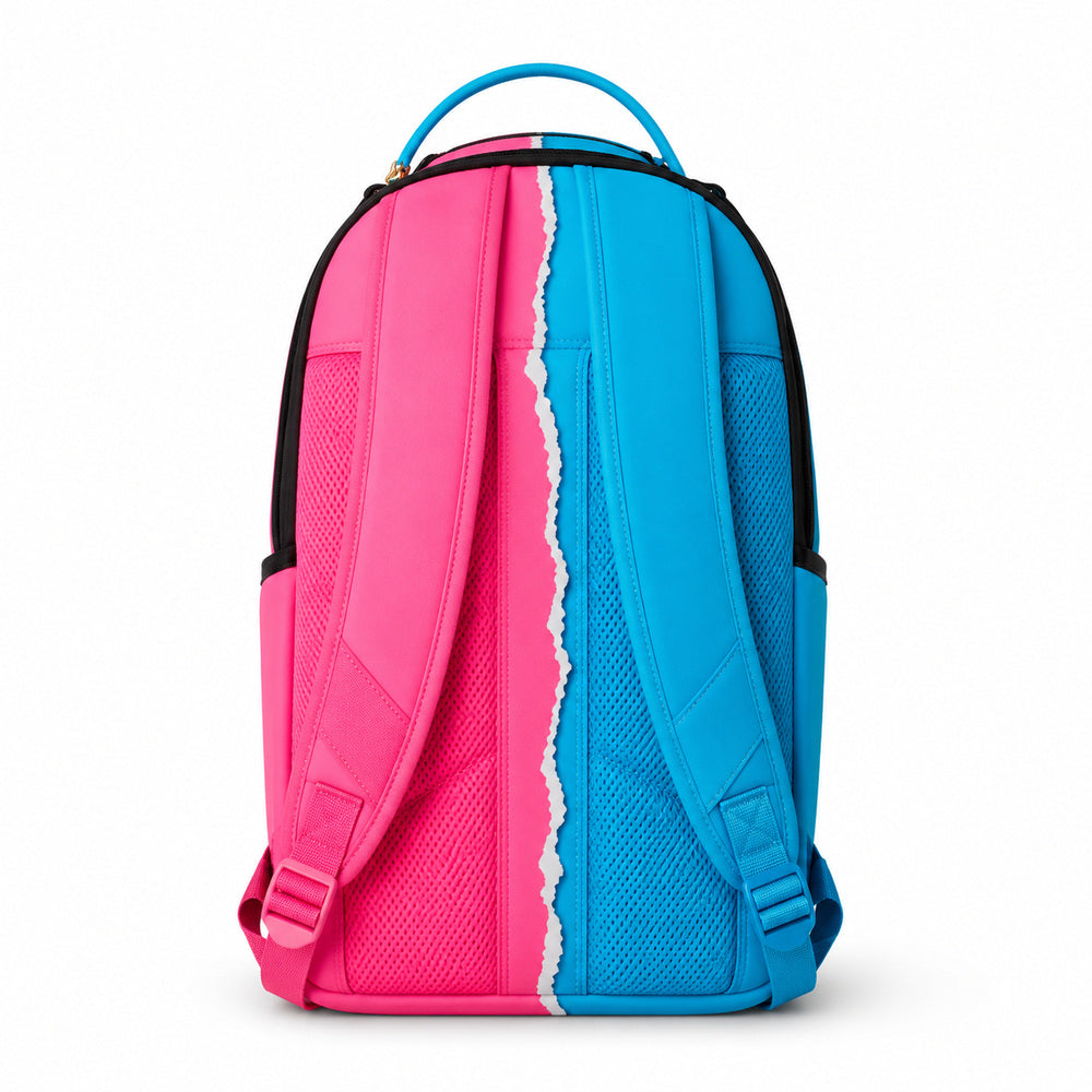 Sprayground Split Shark Mouth Backpack In Pink & Blue