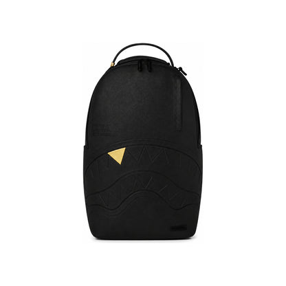 Sprayground Embossed Backpack With Golden Detail In Black
