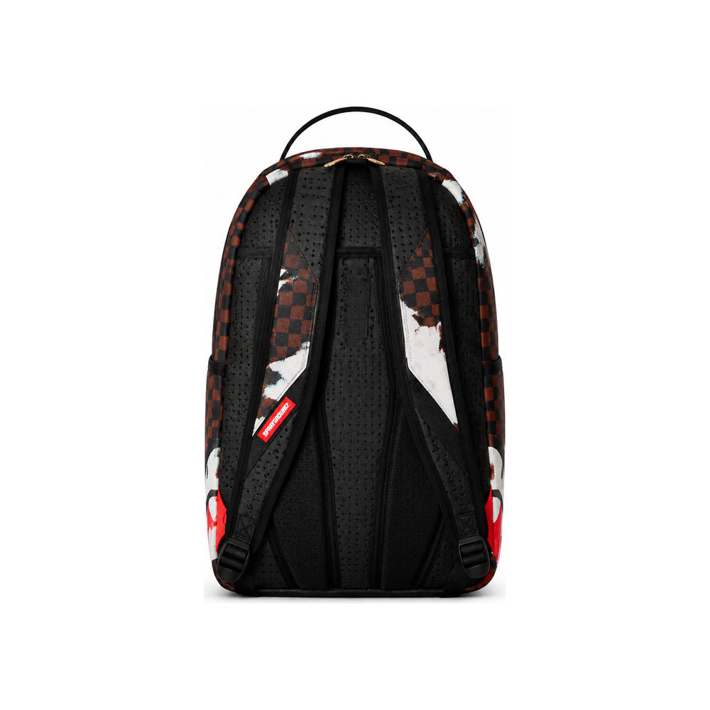Sprayground Check Shark Mouth Backpack In Brown
