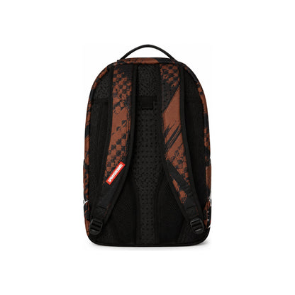Sprayground Mini Check Shark Mouth Backpack In Brown