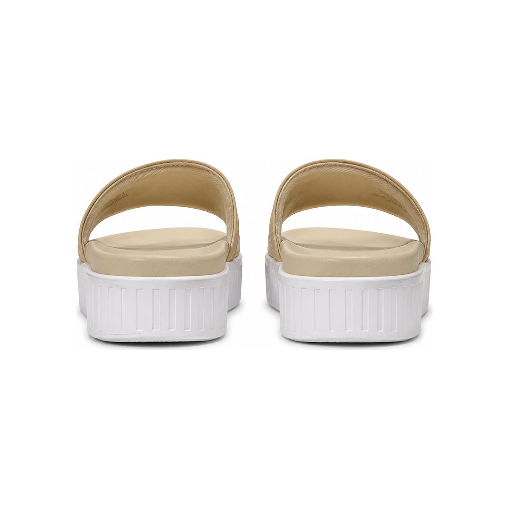 Puma Karmen Platform Slide Sandals In Beige