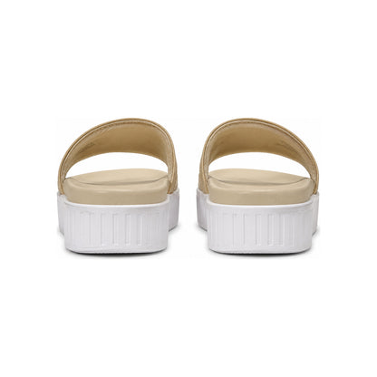 Puma Karmen Platform Slide Sandals In Beige