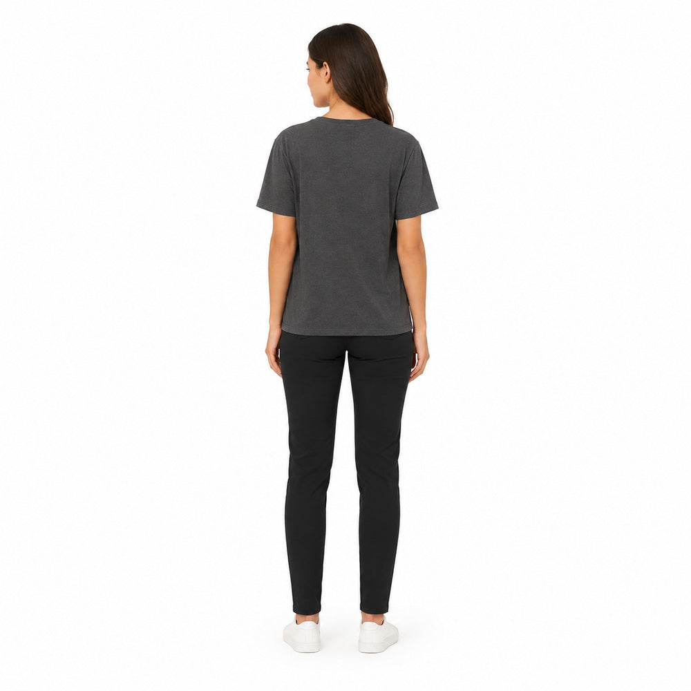 Karl Lagerfeld Signature Boucle T-Shirt In Dark Gray