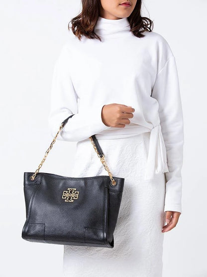 TORY BURCH Britten Small Slouchy Tote - Black