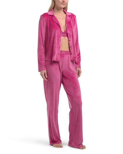 JUICY COUTURE 3pc Velvet Fleece Pj Set With Bralette size XL