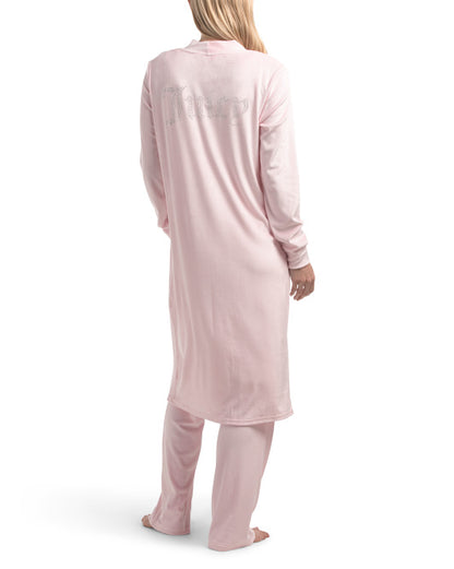 JUICY COUTURE 3pc Velvet Fleece Tank Top Duster And Pants Set