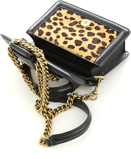 VERSACE JEANS COUTURE ANIMALIER PATTERNED CROSSBODY BAG